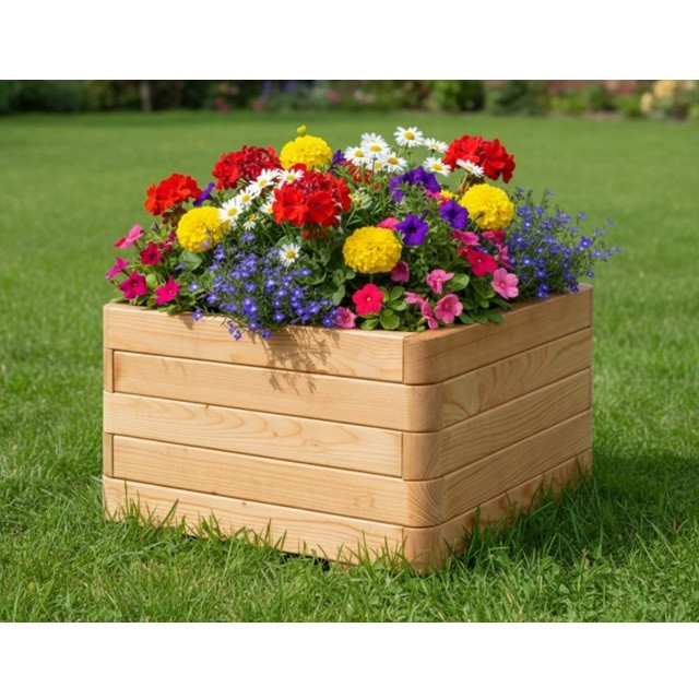 Blumenkasten 50x50x31cm Lärche natur