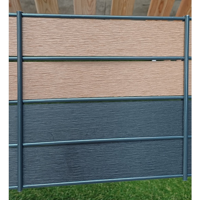 WPC-Streifen für Doppelstabmatten anthrazit ab