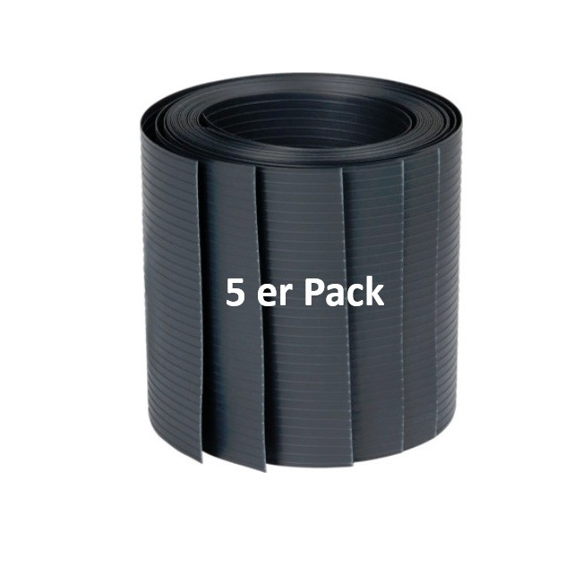 Sichtschutzstreifen für Doppelstabmattenzäune mit 6 mm Rillen anthrazit