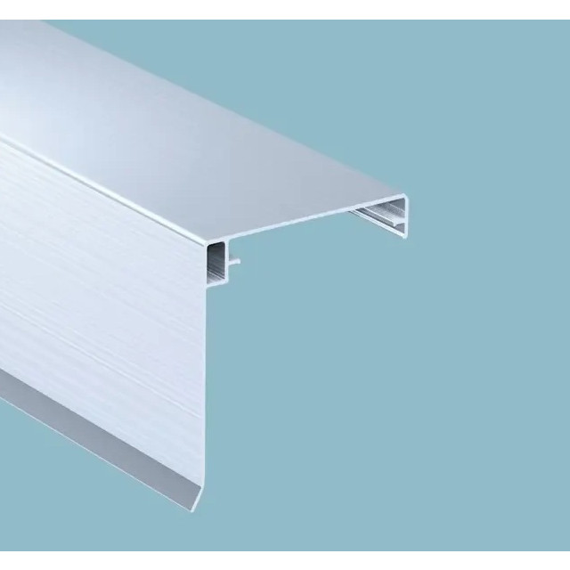 Alu pressblank - Zierklemmdeckel mit Wetterschenkel