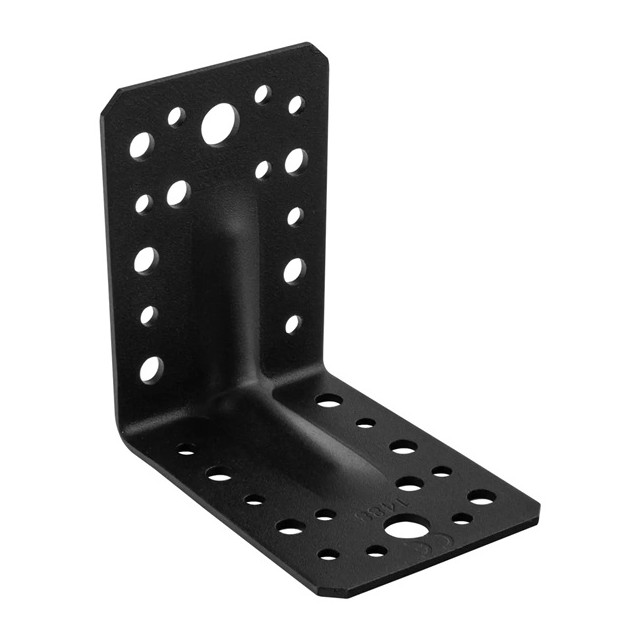 Winkelverbinder 90 x 90  mit Steg ***schwarz ***