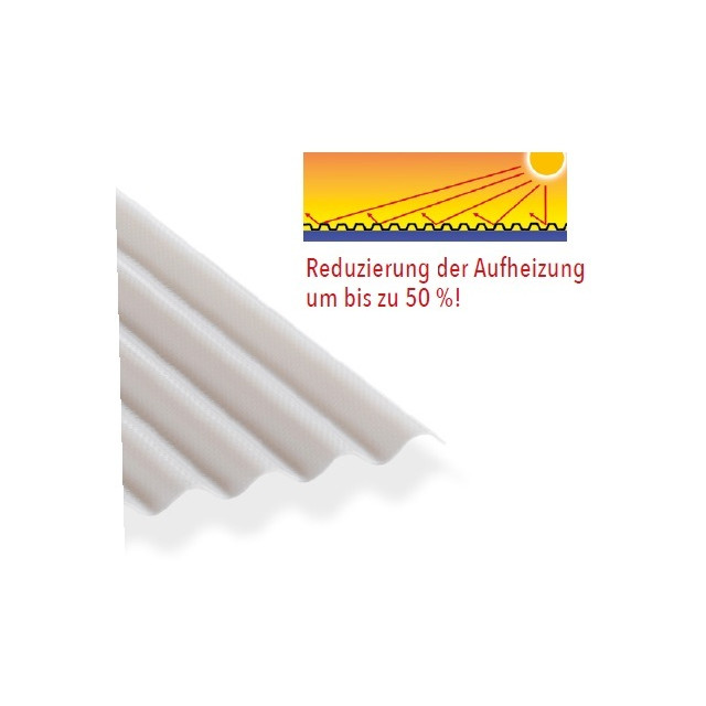 Lichtplatte / Wellplatte Wabe Sinus 76/18 HEATBLOC
