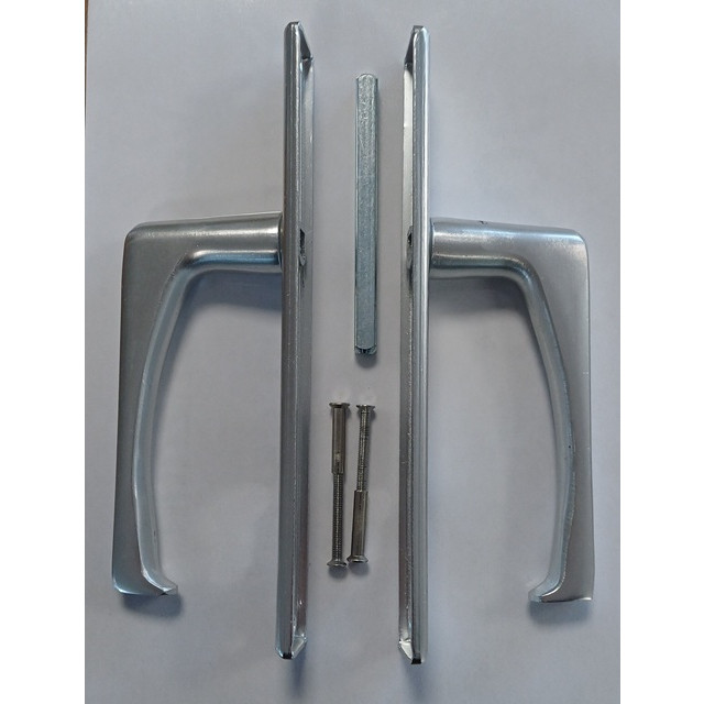 Garten Tor Tür Beschlag Drücker / Klinken Set inkl. Langschilder