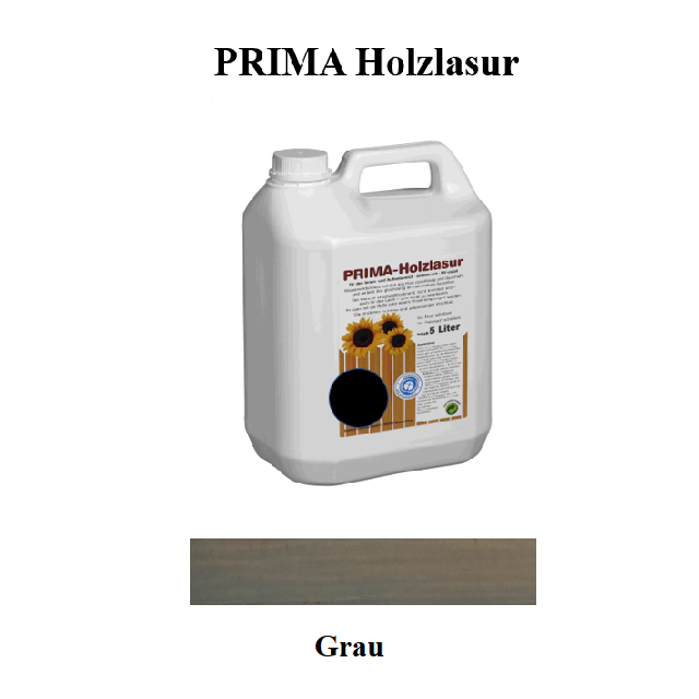 PRIMA Holzlasur *Grau* ~ 5 Liter Kanister