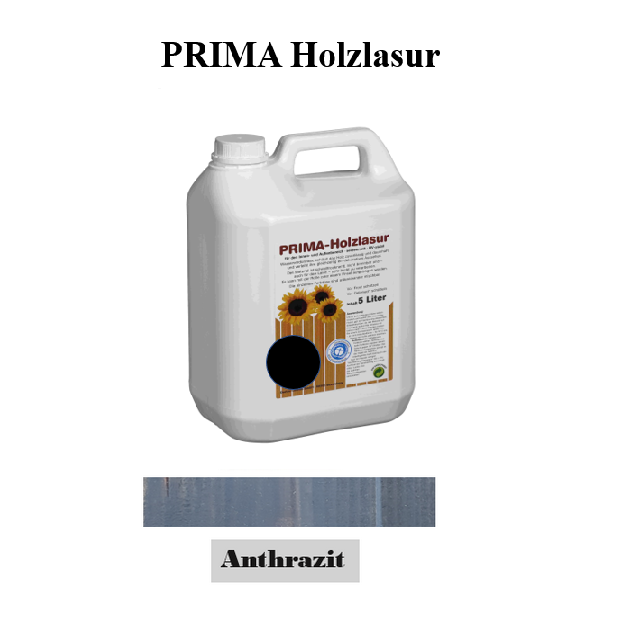 PRIMA Holzlasur *Anthrazit* ~ 5 Liter Kanister