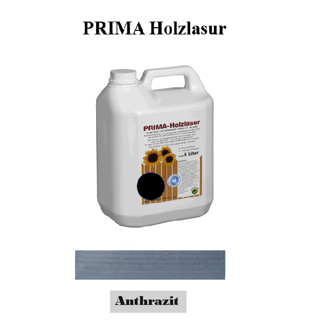 PRIMA Holzlasur *Anthrazit* ~ 5 Liter Kanister
