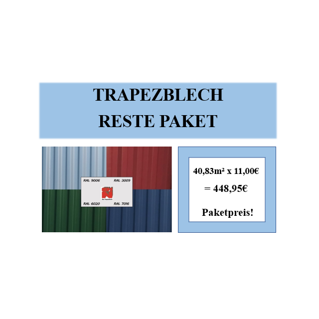 Paket Bunt - verschiedene Farben - 41m² - Restposten