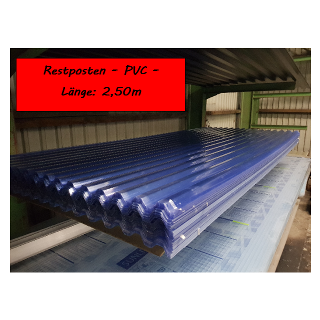 PVC -Lichtplatten glasklar ~ Spundwand 2,50m
