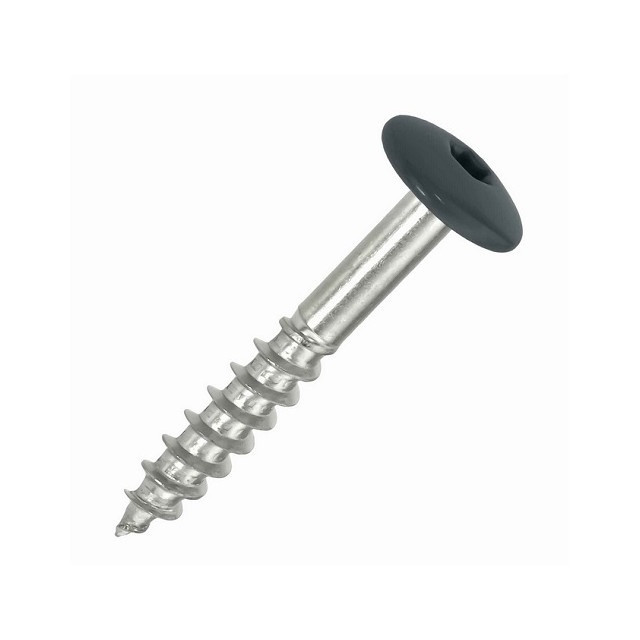 Trespo-Fassadenschrauben 4,8x32 Edelstahl, RAL 7016