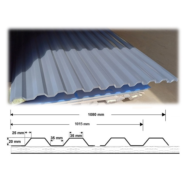 Trapezblech ~ dunkelgrau ~ 2,50m  ( m² nur 11,78 € )