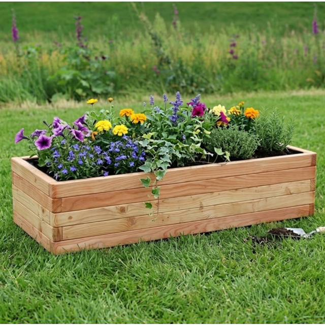Blumenkasten 120x50x31cm Lärche natur