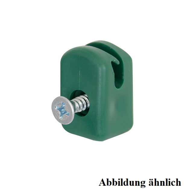 Spanndrahthalter mit Schraube in grün