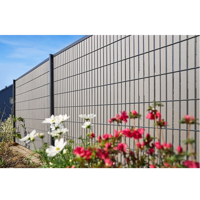 WPC-Streifen für Doppelstabmatten anthrazit ab