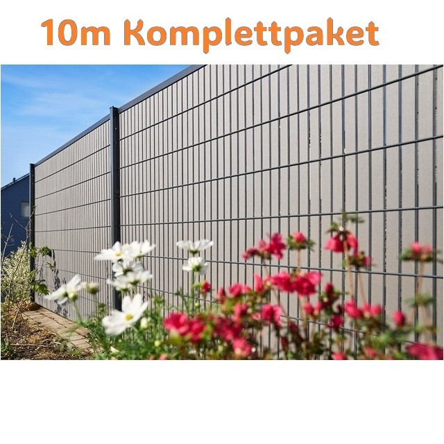 1830mm 8/6/8 anthrazit mit WPC Sichtschutz