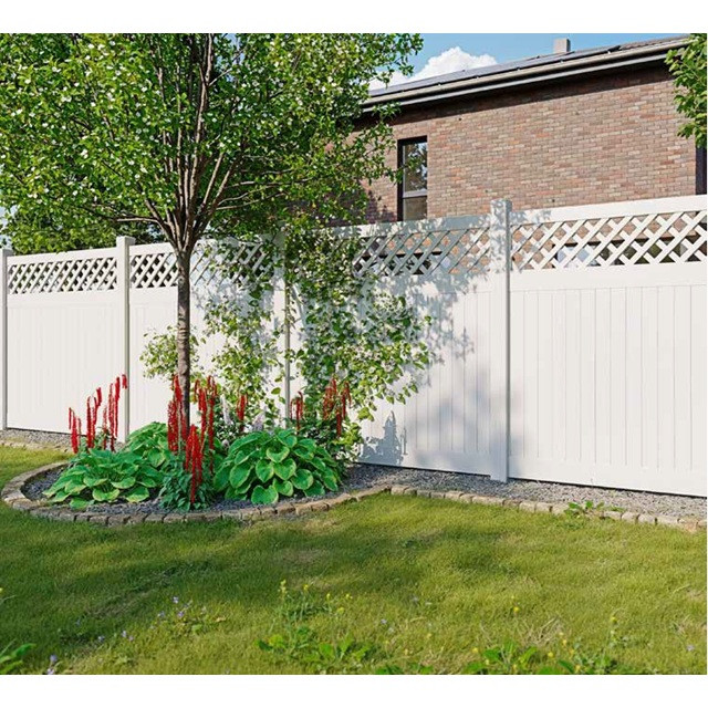 PVC Zaun Alaska mit Rankgitter