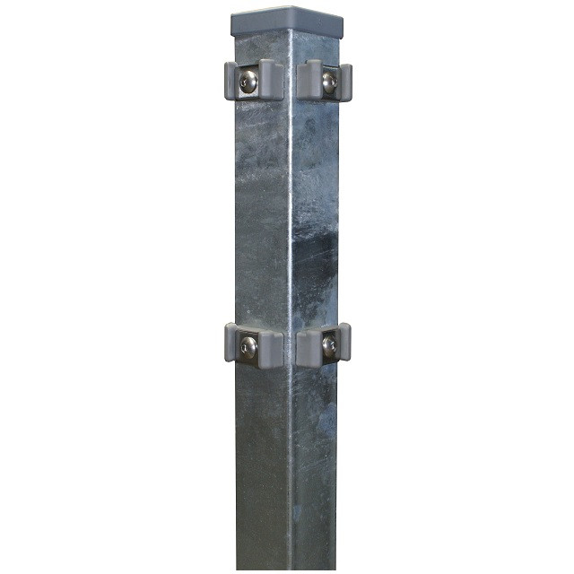 Eckpfosten mit Klemmhalter 60x60x3000mm für 243er Zaunhöhe