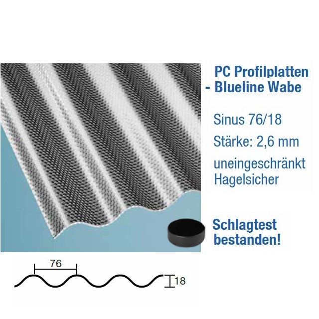 Blueline Wabe Sinus 76/18 graphit