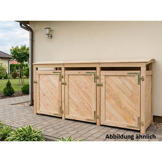 3-Fach Mülltonnenabtrennung Lärche